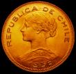 London Coins : A169 : Lot 872 : Chile 100 Pesos 1958 KM#175 Lustrous UNC with some light toning 