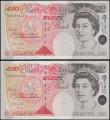London Coins : A169 : Lot 88 : Fifty Pounds Kentfield QE2 & Sir John Houblon B377 Windowed thread Silver Foil Tudor Rose issues...