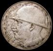 London Coins : A169 : Lot 998 : Italy 20 Lire 1928R Year VI, Tenth Anniversary of the End of World War I, KM#70 GVF/NEF with speckle...
