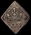 London Coins : A170 : Lot 1294 : Halfcrown Charles I 1646 Newark besieged S.3140A, 14.97 grammes, Good Fine and a bold example of thi...