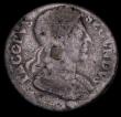 London Coins : A170 : Lot 1464 : Farthing 1685 James II Tin issue, the last digit just visible on the edge, the edge reading only par...