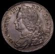 London Coins : A170 : Lot 1725 : Halfcrown 1745 Roses DECIMO NONO edge, ESC 605, Bull 1687 GVF/NEF with touches of gold toning and un...