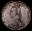 London Coins : A170 : Lot 1809 : Halfcrown 1888 ESC 721, Bull 2773 UNC with the lightest cabinet friction, attractive and with colour...