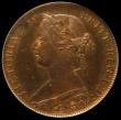 London Coins : A170 : Lot 1875 : Halfpenny 1868 Bronze Proof Freeman 305 dies 7+G nFDC with traces of lustre in an LCGS holder and gr...