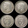 London Coins : A170 : Lot 1905 : Maundy Set 1937 FDC and graded by LCGS 1d 85,2d 88,3d 88 and 4d 85 and in their holders and LCGS var...