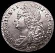 London Coins : A170 : Lot 1976 : Shilling 1745 LIMA ESC 1205, Bull 1724 UNC and lustrous, all George II Shillings hard to find in the...