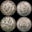 London Coins : A170 : Lot 2477 : Crown 1935 VF, 6d 1940 Fine, Cartwheel Twopence 1797 (2) VG and VF, Southern Rhodesia 6d 1950 VF, US...