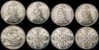 London Coins : A170 : Lot 2569 : Victoria Jubilee Head Coinage (8) Crown 1887 A/UNC and lustrous, Double Florins (5) 1887 Roman 1 A/U...