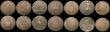 London Coins : A170 : Lot 309 : Halfpennies 18th Century (14) includes Sussex, Yorkshire, Lancashire, Lothian, Inverness and more,  ...
