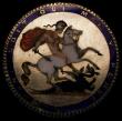 London Coins : A170 : Lot 408 : Enamelled Crown 1819 reverse enamelled in 6 colours, fair workmanship, the obverse with pin mounting...