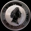 London Coins : A170 : Lot 764 : Australia 30 Dollars 1998 Kookaburra One Kilo of .999 Silver KM#495 Kookaburra on fence UNC in capsu...