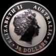 London Coins : A170 : Lot 765 : Australia 30 Dollars 2011 Kookaburra One Kilo of .999 Silver, Kookaburra about to take flight, unlis...