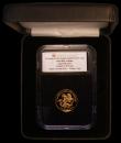 London Coins : A170 : Lot 803 : Gibraltar One Pound Gold 2015 St. George and The Dragon Gold Proof FDC boxed, in the slab-style hold...