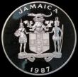 London Coins : A170 : Lot 832 : Jamaica $100 1987 Streamer-tailed Hummingbird Silver Proof 136.08 grammes of .925 Silver, FDC or nea...