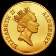 London Coins : A170 : Lot 916 : Alderney Five Pounds 1995 Queen Mother 95th Birthday - Queen Mother with children Gold Proof, 47.8 g...