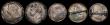 London Coins : A171 : Lot 1177 : Enamelled (5) Crown 1822 in 2 colours, Crown 1895 7 colours, the 5 of the date appears re-attached o...