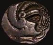 London Coins : A171 : Lot 1198 : Celtic - Armorica (Channel Islands and North West Gaul)  Billon Stater Obverse: Stylized head right,...