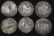 London Coins : A171 : Lot 1294 : Sixpences Elizabeth I (6) 1587 Sixth Issue S.2578A mintmark Crescent, 2.47 grammes, Poor/VG. 1589 Si...