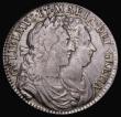 London Coins : A171 : Lot 1512 : Halfcrown 1690 GRETIA error legend, with V over S in GVLIELMVS, SECVNDO edge, ESC 514, Bull 848, Fin...