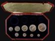 London Coins : A171 : Lot 334 : Proof Set 1902 a part set (9 coins) comprising Crown, Halfcrown, Florin, Shilling, Sixpence, and Mau...