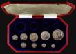 London Coins : A171 : Lot 335 : Proof Set 1902 a part set (9 coins) comprising Crown, Halfcrown, Florin, Shilling, Sixpence, and Mau...