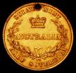 London Coins : A171 : Lot 533 : Australia Half Sovereign 1858 Sydney Branch Mint Marsh 383 VF holed at the top of the reverse