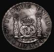London Coins : A171 : Lot 669 : Mexico 8 Reales 1734 Mo MF KM#103, 26.86 grammes, GVF an ex-shipwreck coin, the reverse surfaces wit...
