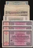 London Coins : A172 : Lot 100 : Germany (18) Ten Million Marks, 1-10-1923 Seventh series, with small circles watermark Pick 117b Fin...