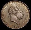 London Coins : A172 : Lot 1027 : Halfcrown 1818 ESC 621, Bull 2099 NEF and colourfully toned, with some contact marks