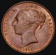 London Coins : A172 : Lot 1128 : Penny 1858 Large Date, No WW, V over left tilted V in VICTORIA, unlisted by Peck, EF/NEF with traces...