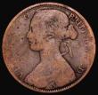 London Coins : A172 : Lot 1146 : Penny 1863 Open 3 in date unlisted by Freeman, Gouby 1863B, Satin 46, the variety confirmed by the 3...