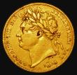 London Coins : A172 : Lot 1313 : Sovereign 1821 Marsh 5 Fine with some edge bruises, the reverse with some deeper scratches causing d...