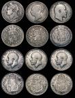 London Coins : A172 : Lot 1560 : Halfcrowns (12) 1823 Second Reverse ESC 634, Bull 2365 approaching Fine, toned. 1877 ESC 700, Bull 2...
