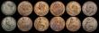 London Coins : A172 : Lot 1587 : Pennies (12) 1862 Freeman NVF with some roughness to the edge, 1900 Freeman 153 dies 1+B, EF with tr...