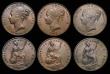 London Coins : A172 : Lot 1590 : Pennies (6) 1841 REG No Colon Peck 1484 GVF/VF the reverse with some surface residue, 1847 DEF Close...