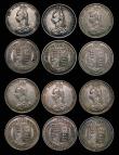 London Coins : A172 : Lot 1606 : Shillings 1887 Jubilee Head ESC 1351, Bull 3137, Davies 982 dies 1C (6) Fine to Good Fine, Threepenc...
