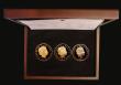 London Coins : A172 : Lot 273 : Five Pounds Gold Proofs (3) 1998, 2008 and 2018 Prince Charles 50th, 60th and 70th Birthday Gold Pro...