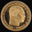London Coins : A172 : Lot 686 : Uganda One Pound 1975 Medallic Coinage Obverse: Portrait of Idi Amin right, Reverse: Ugandan Arms Go...