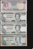 London Coins : A172 : Lot 72 : Bahamas 1/2 Dollars (4) L 1965 Pick 17, L 1974 (1984) Pick 42a (2), 2001 Pick 68 all Unc