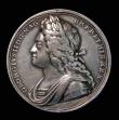 London Coins : A172 : Lot 743 : Coronation of George II 1727 35mm diameter in silver by J.Croker. Obverse: Bust left, Laureate, armo...