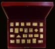 London Coins : A172 : Lot 782 : Stamp Ingots - The Empire Collection a 25-piece collection in silver gilt, by Hallmark Replicas, tot...