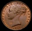 London Coins : A172 : Lot 905 : Farthing 1853 WW Raised, Peck 1575. An attractively toned example with traces of mint lustre, in an ...