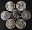 London Coins : A173 : Lot 1005 : World (7) Iran 5000 Dinars (5 Kran) AH1306H KM#1106 NVF, Bahrain 500 Fils (2) AH1368 (1968) Opening ...