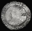 London Coins : A173 : Lot 1177 : Shilling Charles I Sixth Large Briot bust, type 4.4,S.2799 mintmark Triangle Near VF the edge a litt...