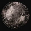 London Coins : A173 : Lot 1191 : Sixpence Charles I Group C, Third Bust, type 2a, Reverse: Oval Garnished Shield with CR above S.2809...