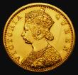 London Coins : A173 : Lot 1395 : India Five Rupees Gold 1870 KM#476 Prooflike Restrike UNC and highly lustrous, some light contact ma...