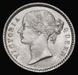 London Coins : A173 : Lot 1400 : India Quarter Rupee 1840 Calcutta Mint, Legend divided, Plain 4, WW Raised, No stop after date KM#45...