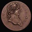London Coins : A173 : Lot 1407 : Ireland Farthing Evasion 1791 Obverse: Laureate Bust Right ENONA ATKNE, Reverse Shield of Arms KETEC...