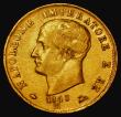 London Coins : A173 : Lot 1436 : Italian States - Kingdom of Napoleon 40 Lire Gold 1813M with second 1 over 0 in the date, KM#12 this...