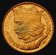 London Coins : A173 : Lot 1502 : Poland 20 Zlotych Gold 1925 900th Anniversary of the Founding of the Kingdom of Poland/Boleslaw I Y#...